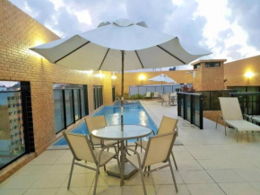 Apartamento 50m da praia- piscina - cobertura - wi-fi - academia